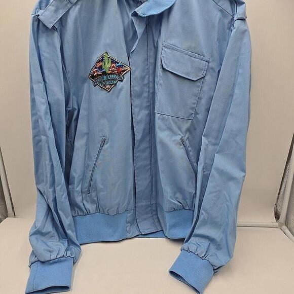 Vtg 1988 Tucson Retro Balloon Festival Bomber Jacket Windbreaker‎ Blue L - Picture 9 of 14